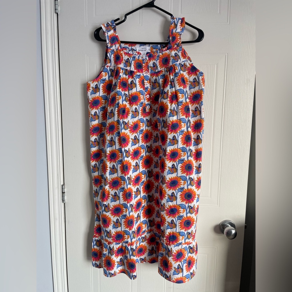 Summer Birthday Dress Denise Rae Sunflower Floral XS NWT Poplin - Picture 2 of 16